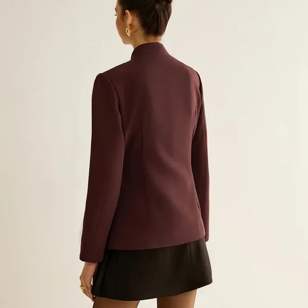 Commense Metal Decor Piping Blazer size M Purple Size M - Image 2