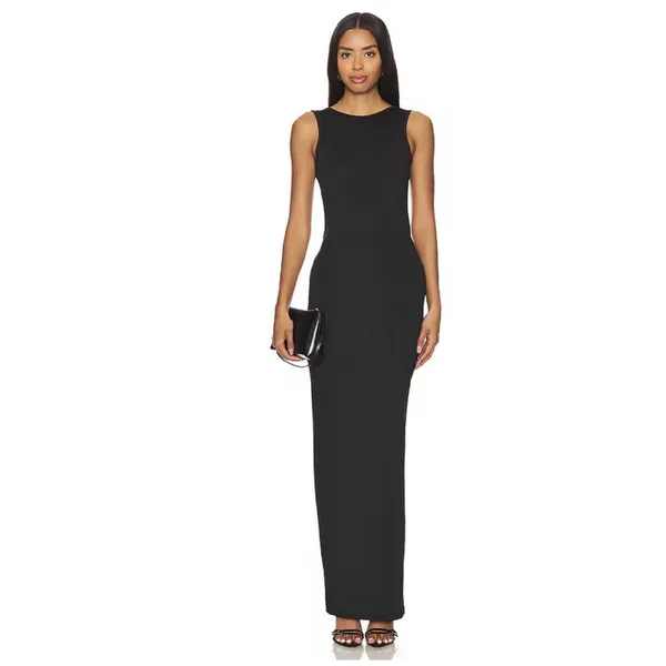 Superdown Trista Black Maxi Dress- Open Back Size Xxs - Image 3
