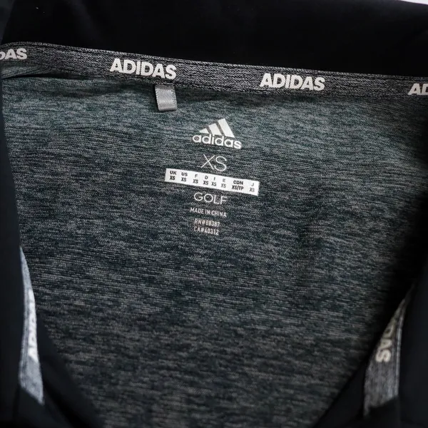 Adidas Women's Black Grey Golf Range Dress Short Sleeve‎ V-Neck Pockets Size XS - Image 7