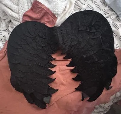 Halloween Black Fallen Angel Wings - Image 2