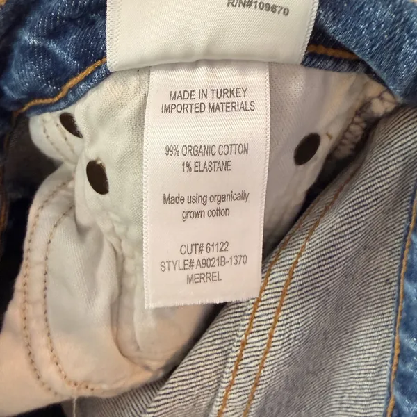 AGOLDE‎ Merrel High Rise Organic Cotton Jeans in Blue Size 24 - Image 8