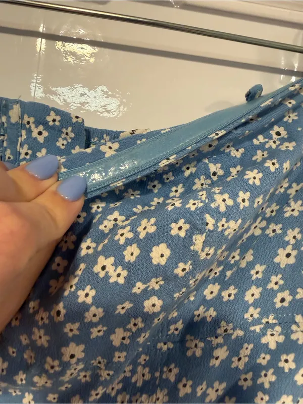 Blue Floral Strapless American Eagle‎ Jumpsuit - Image 3