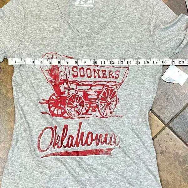 New Russell OU Oklahoma University Sooner Long Sleeve T Shirt Large - Image 8