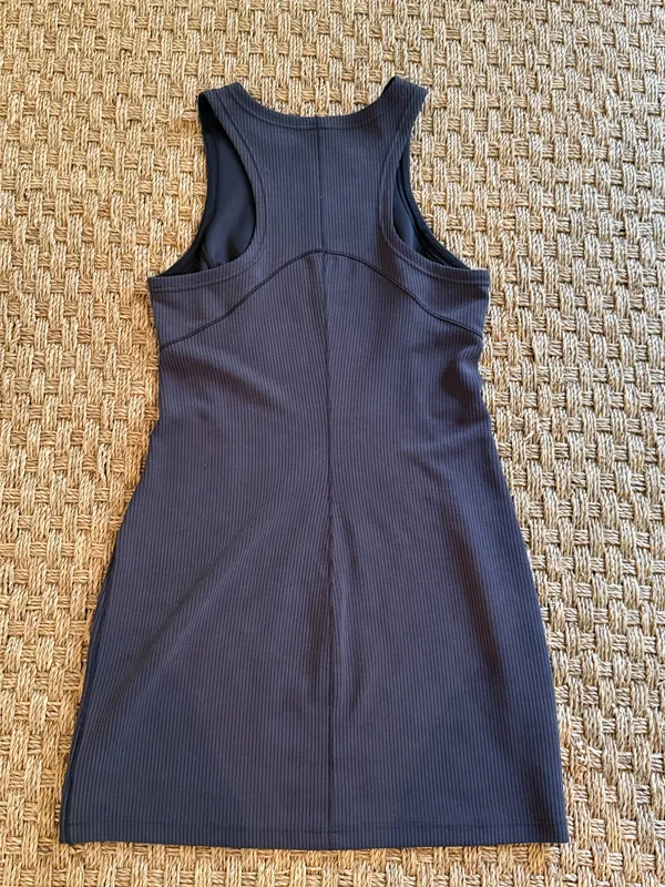 Lululemon Ribbed Softstreme Slim Dress Fit Tank Dress Black - Image 5