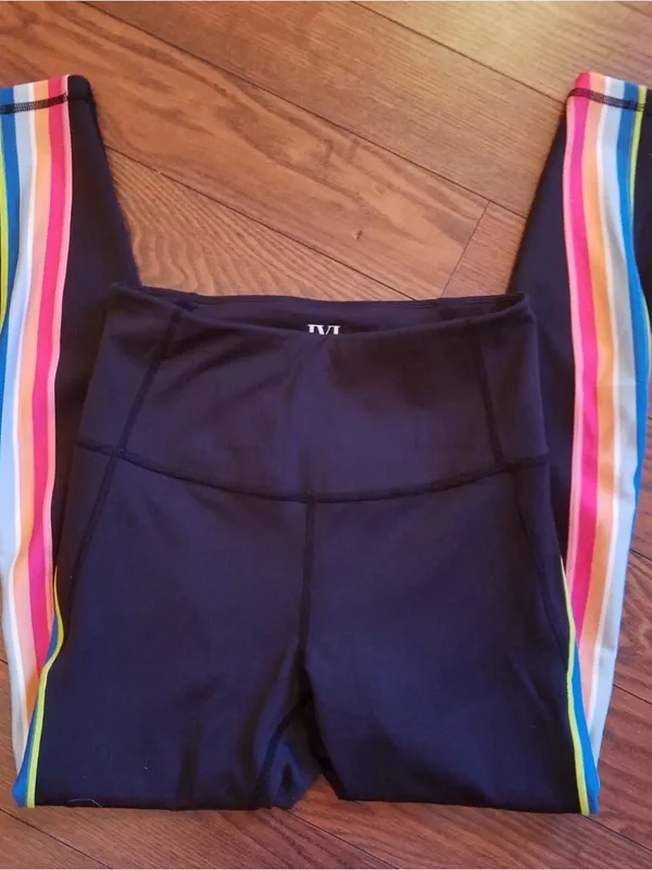 IVL Collective Leggings with Rainbow Side Stripe - Image 2