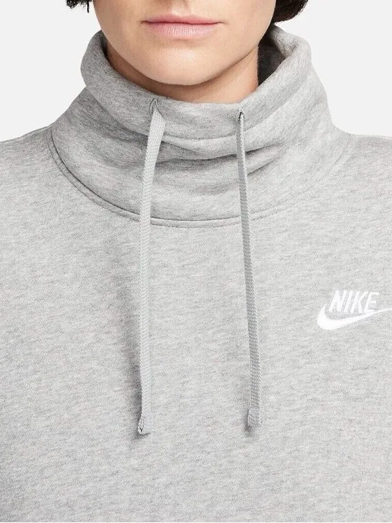 Nike Plus Size Oversized Mock-Neck Fleece Sweatshirt in Grey, Size 3X, NWT - Image 2