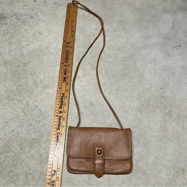 Lucky Brand Liza Convertible Wallet Crossbody Brown 100% Leather Pebbled - Image 7