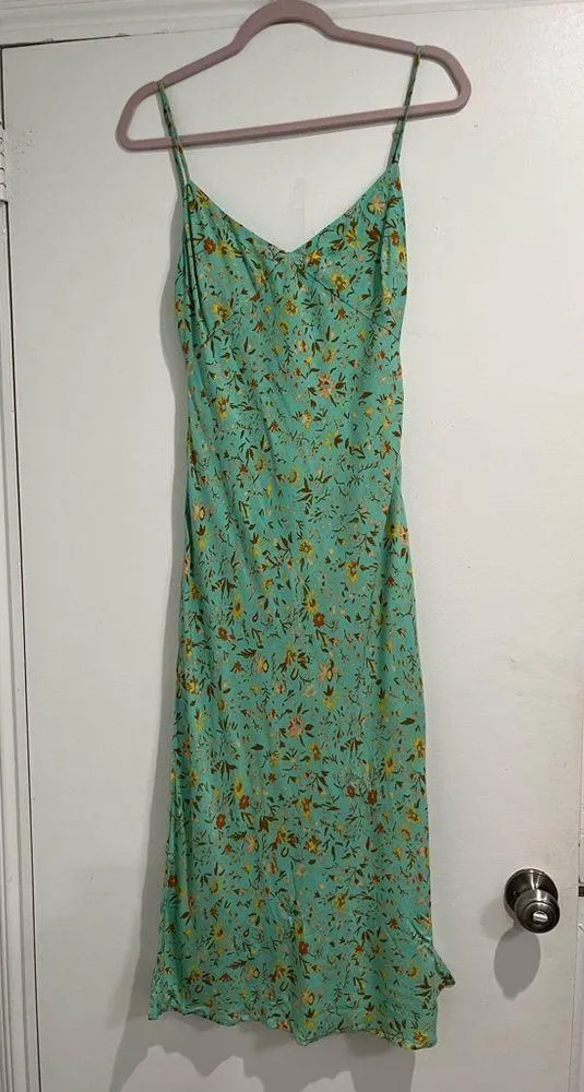 HELLO MOLLY Green Floral California Dreaming Midi Dress Sz. 4 - Image 3
