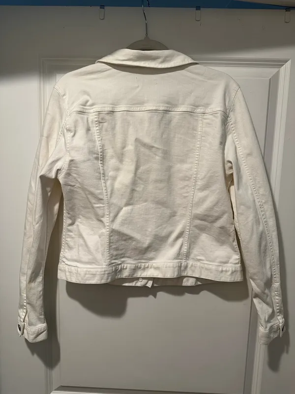 Loft white denim jean jacket  - Image 2