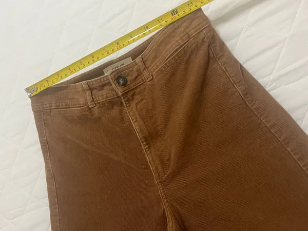 Everlane Womens Brown Corduroy Pants Size 6 High Rise Straight Leg Casual Fall - Image 10