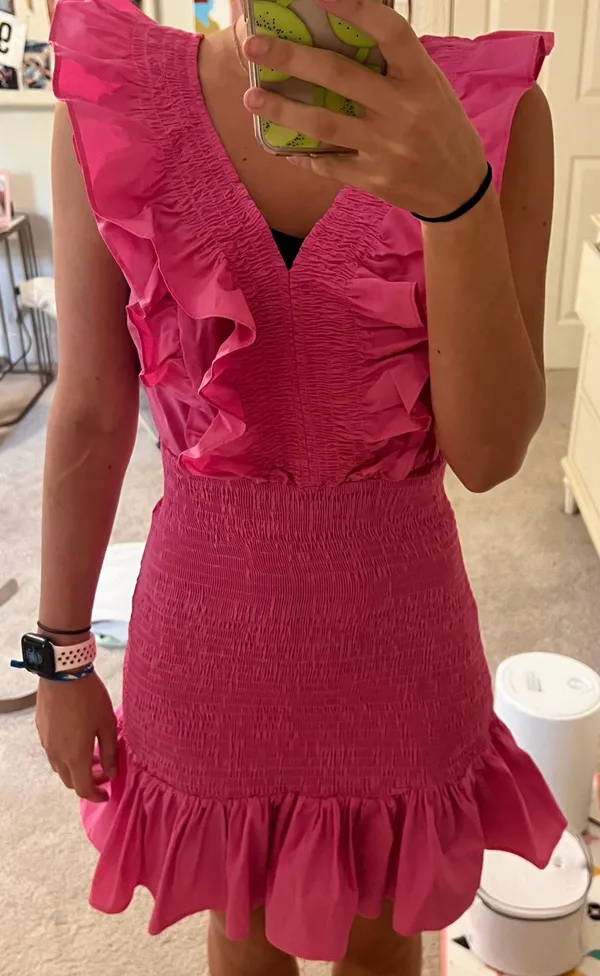 Pink Ruffled Dress - Image 3
