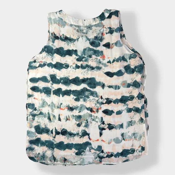 Cabi‎ Gelato Watercolor Sleeveless Blouse Size M - Image 8