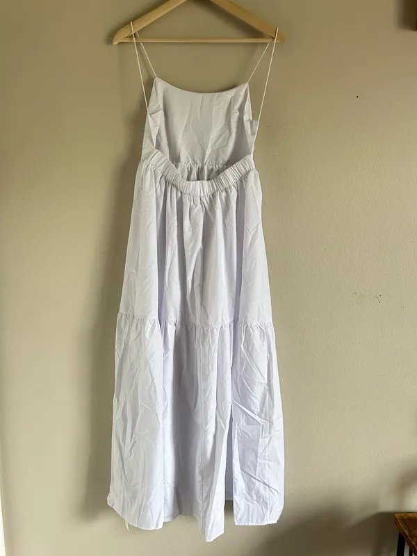 Commense White Summer Dress Backless medium NWT - Image 2