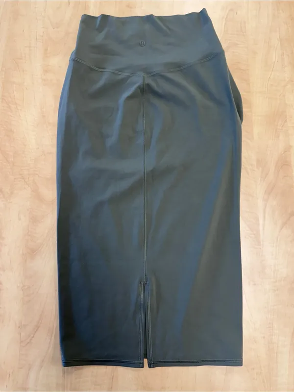 Lululemon Nulu Slim-Fit High-Rise Midi Skirt Green Size 6 2024 Square Dot - Image 6