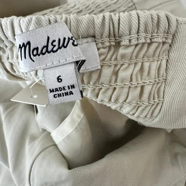 Madewell Wide Leg Jumpsuit Drapey Twill Muted Stone Beige Minimalist US 6 NWT - Image 15
