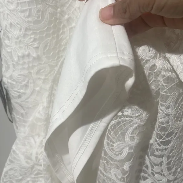 Lulus Today’s Your Day Lace MIDI Dress Sz L New with Tags Shower Bride Summer - Image 12