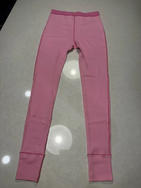 SKIMS Cotton Rib Leggings Bubble Gum - Image 5