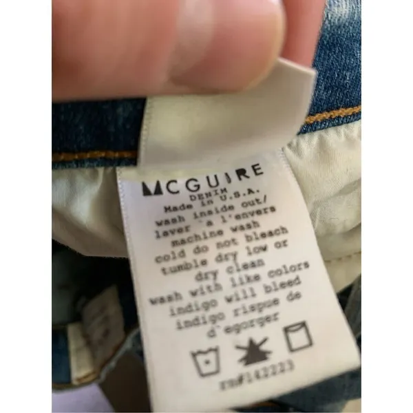 McGuire Denim McGuire Ibiza Crop Step Hem Jeans Racer Side Stripe Style 5b women's size 28 - Image 6