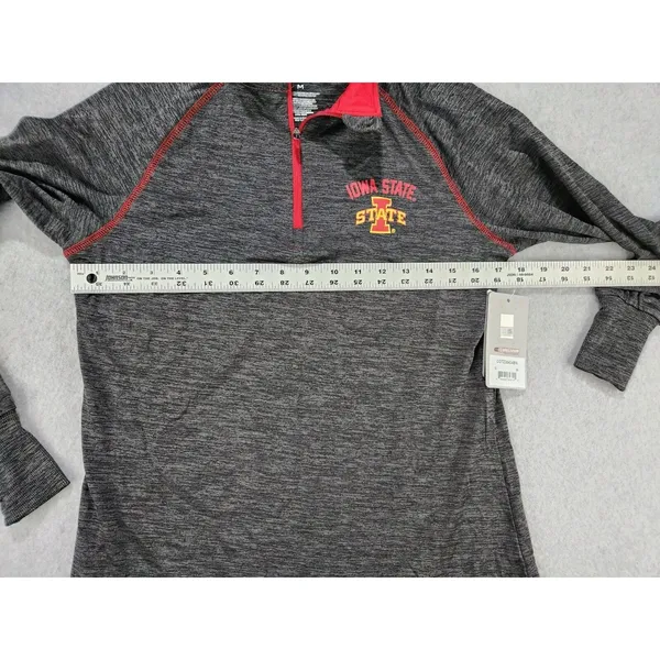 Iowa State Cyclones 1/4‎ Zip Pullover Women Size MEDIUM Colosseum Jacket Gray - Image 7
