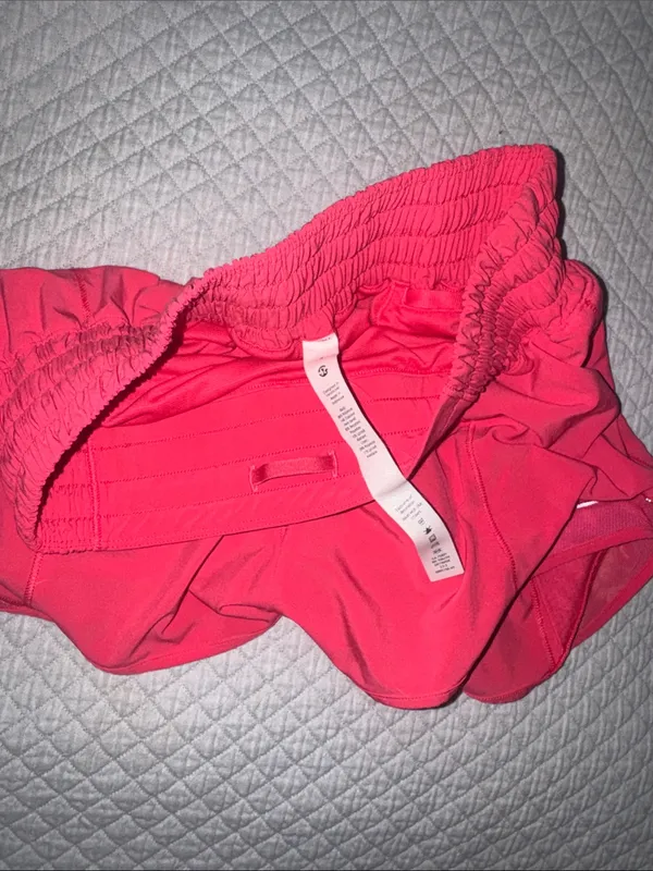 lululemon athletica Bright Pink Women’s Running Shorts with Reflective Accents - Image 3