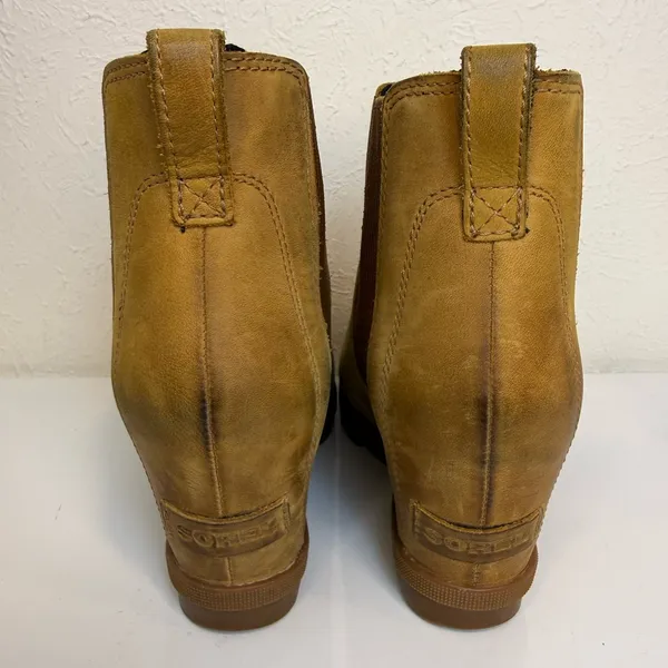 Sorel Joan of Arctic Wedge Ankle Boots Camel Size 7 - Image 5