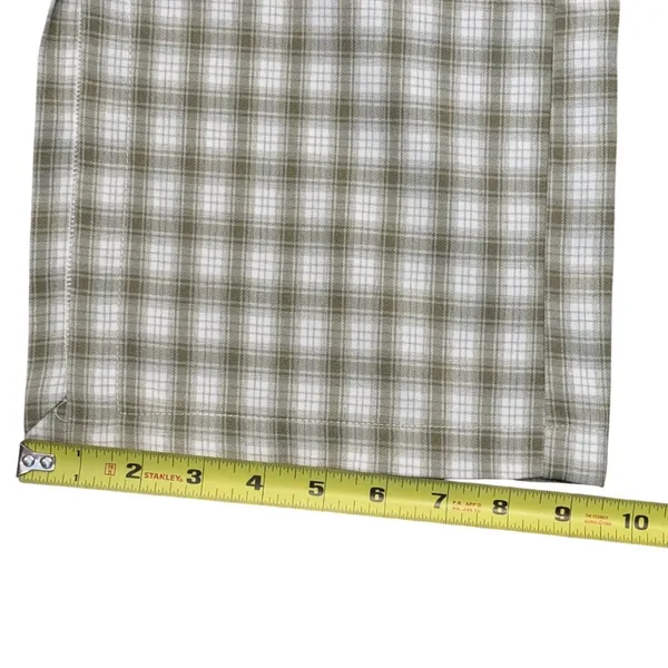 Princess Polly Plaid Wide Leg Pants Sage Green White High Waisted Side Slit Sz 2 - Image 8