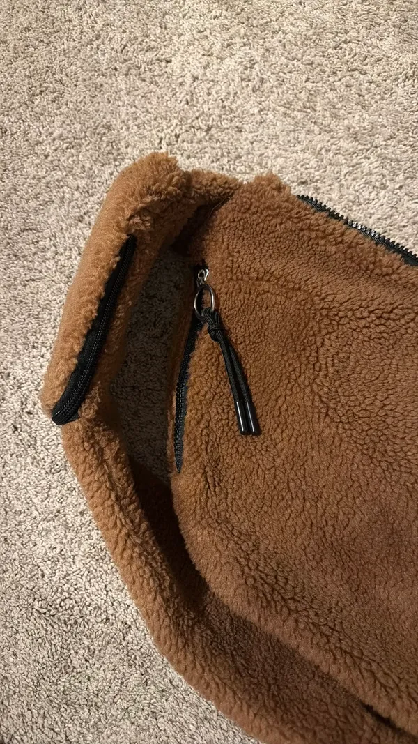 Free People Movement Sherpa Overachiever Sling Bag Cocoa Teddy - Image 3