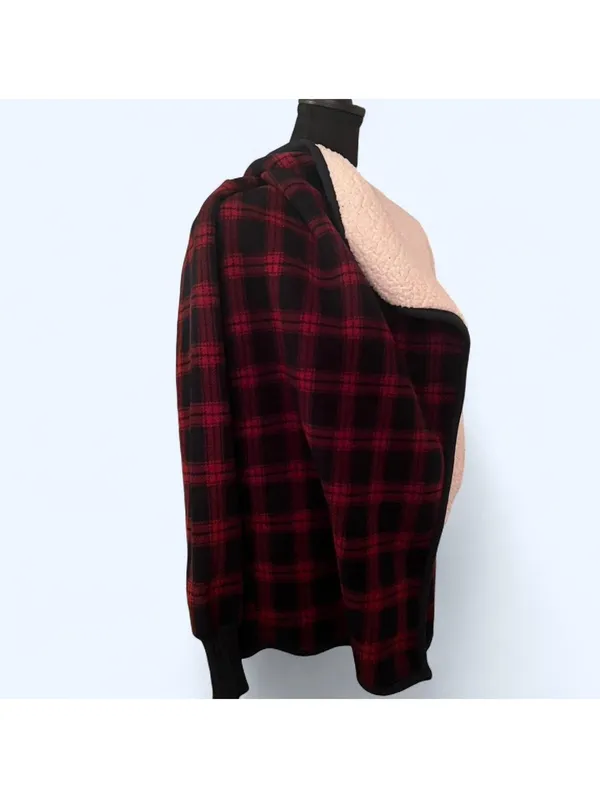 Vintage Abercrombie and Fitch cottagecore plaid sherpa lined jacket Size Small - Image 2