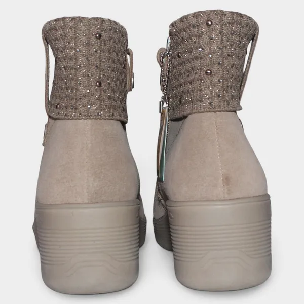 Skechers Martha Stewart Pier-Lite Fall Stunner Suede Boots 8.5 Taupe NWT - Image 5