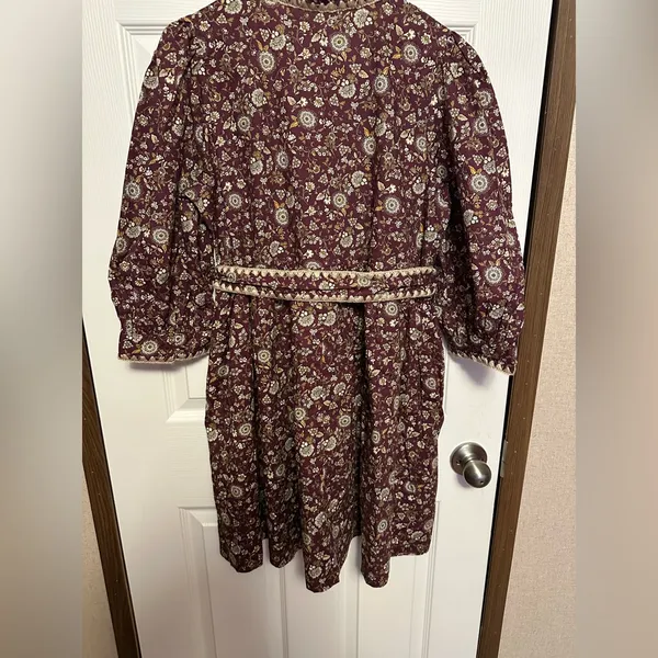 &merci Elegant Floral Burgundy Mini Dress - Image 12
