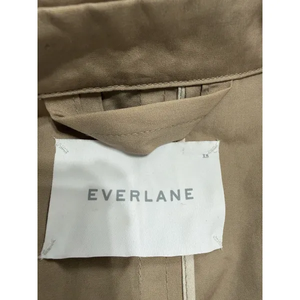 Everlane Women’s Brown Double Breasted Belted Trench Coat Long Jacket Size XS - Image 15