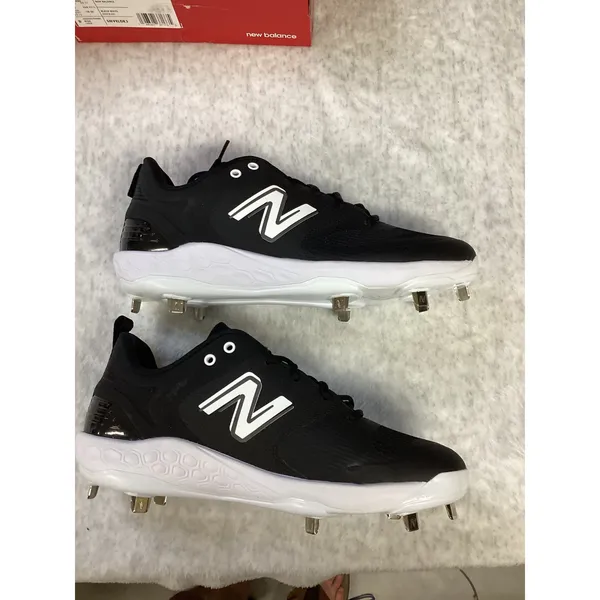 New Balance Fresh Foam X Velo v3 Metal Softball‎ Cleats Black White SMVELOK3 13W - Image 2
