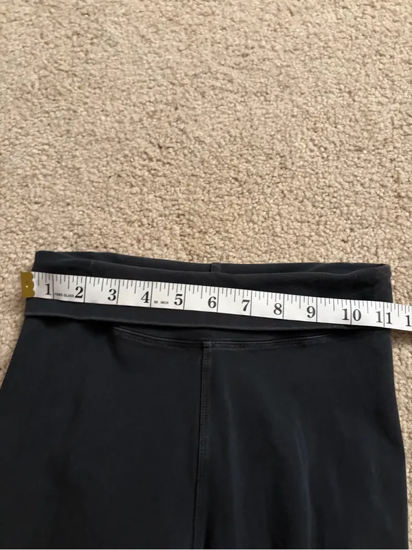 Hard tail y2k 2000s 90s fold over black workout pants leggings size xs - Image 12