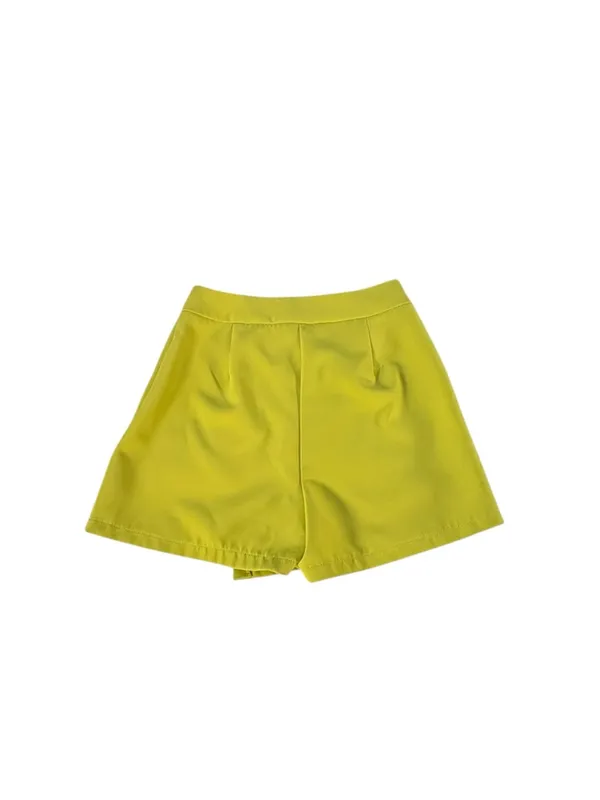Sincerely Jules Chartreuse Skort S Wrap Mini High Waist Tenniscore Y2K - Image 2