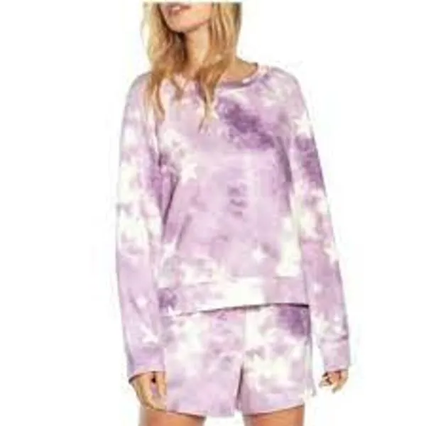 WILDFOX Tie Dye Star Sweatshirt PURPLE CELESTIAL - Image 2