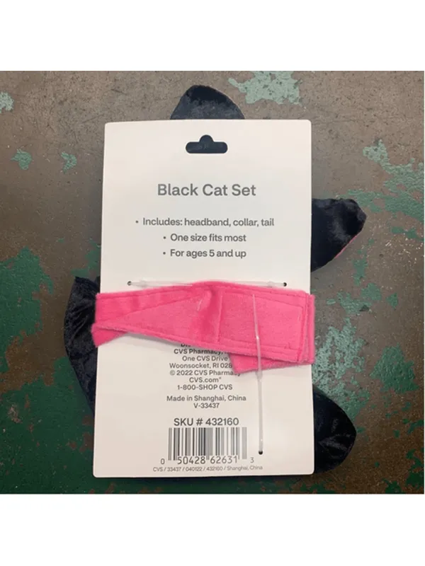 Spooky Cat ears and tail Halloween Black - Image 2
