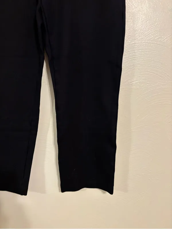 LOFT Black Pull-On Ankle Pants Women’s Size Large Stretch Career Work - Image 8