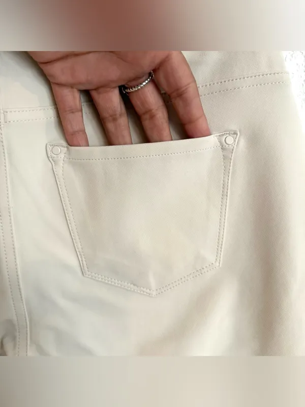 NWT Chico’s Womens Pants Ivory Cream 5 Pocket Slim Ankle Size .5 US 6 - Image 7