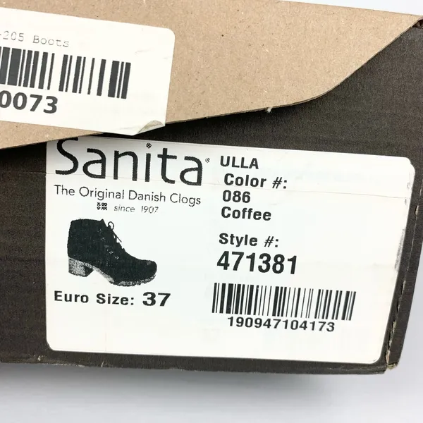 Sanita Womens Ulla Danish Clogs Lace Up Platform Block Heel Coffee Brown Size 37 - Image 12