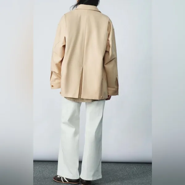 Urban Revivo Women’s Beige Trench Coat Size S - Image 4