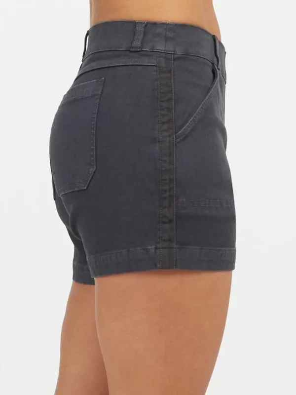 Spanx 5” Twill Shorts In Washed Black Women’s Size XL Compression Stretch - Image 4