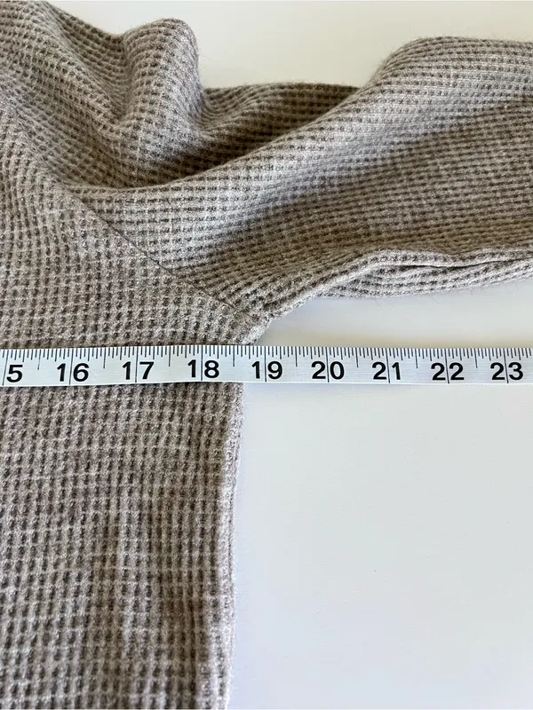 Madewell Women's Raglan Waffle‎ Knit Tee Mock Neck Long Sleeve - Image 5