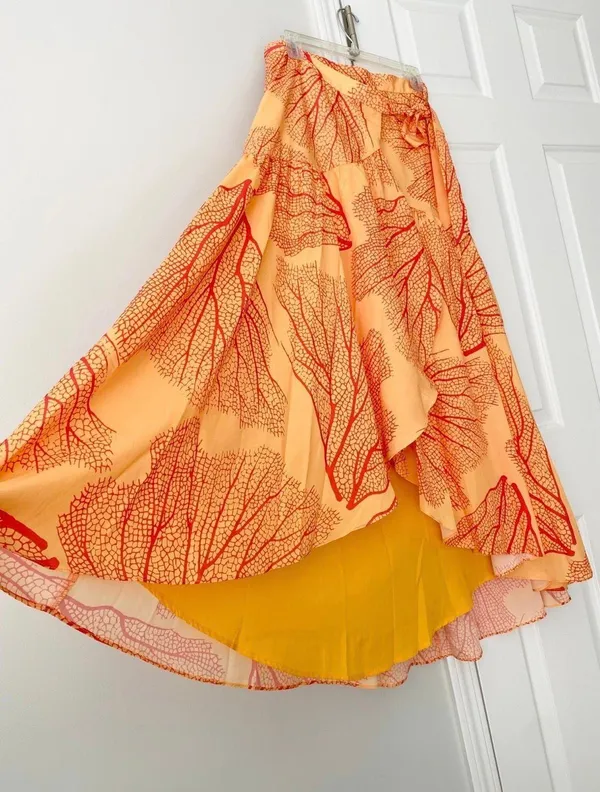 Anthropologie Hutch Printed Wrap Maxi Skirt, XS - Image 7