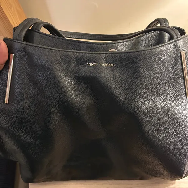 Vince Camuto Black Textured Leather Handbag - Image 3