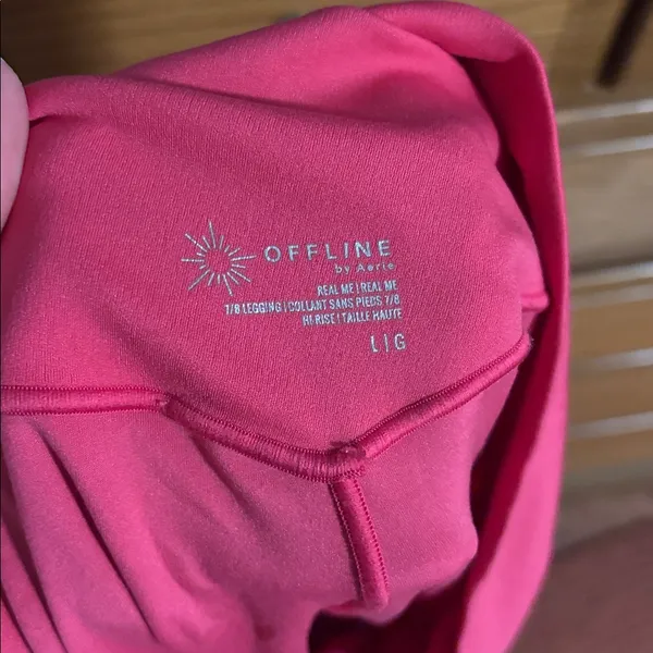 Aerie Real Me Classic Crossover 7/8 Hot Pink Legging - Image 4