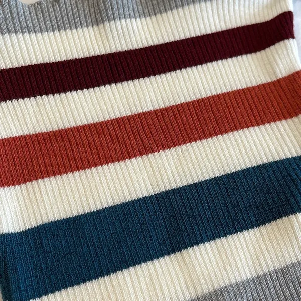 WINDSOR off the shoulder striped crop sweater  Size Medium - Image 4