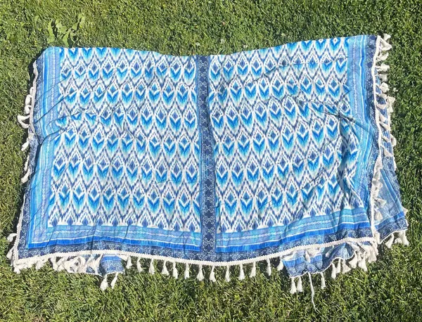 New Blue Tassel Coverup - Image 3