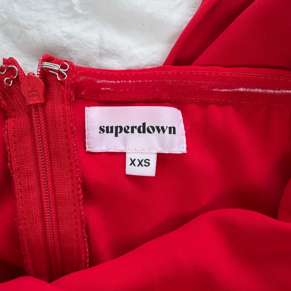 Superdown red off the shoulder pantsuit - Image 5