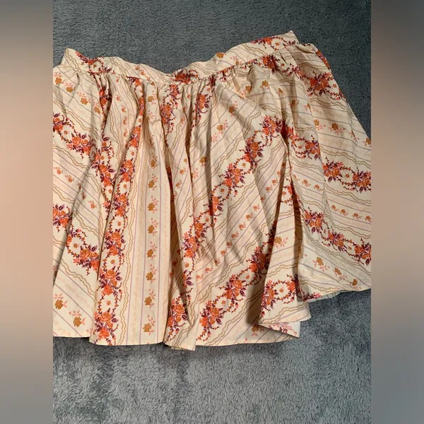 Free people gaia printed Floral Patterned Cream mini Skirt medium - Image 3