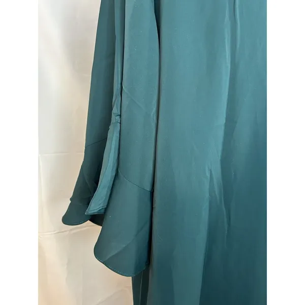 Birdy Grey Robe Emerald Green M/L ‎ Flutter Ruffle Bridesmaid Wedding Cardigan - Image 3